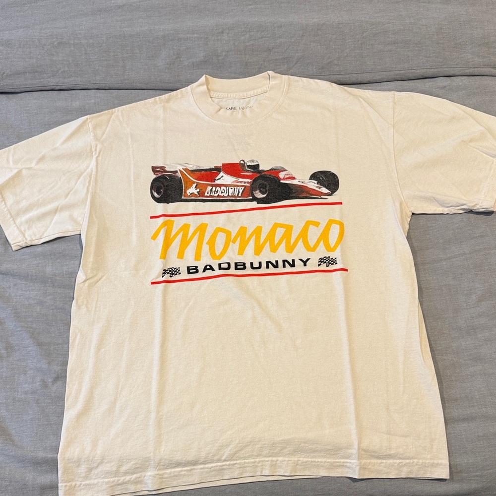 Bad Bunny Concert Merch-
Monaco Racing Graphic Tee
Size L
New, never worn.